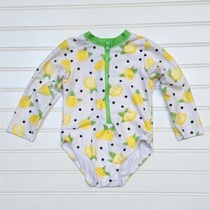 Sol Swim Lemon Long Sleeve One-Piece Swimsuit